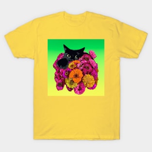 Bouquet of Black Cat Flowers T-Shirt